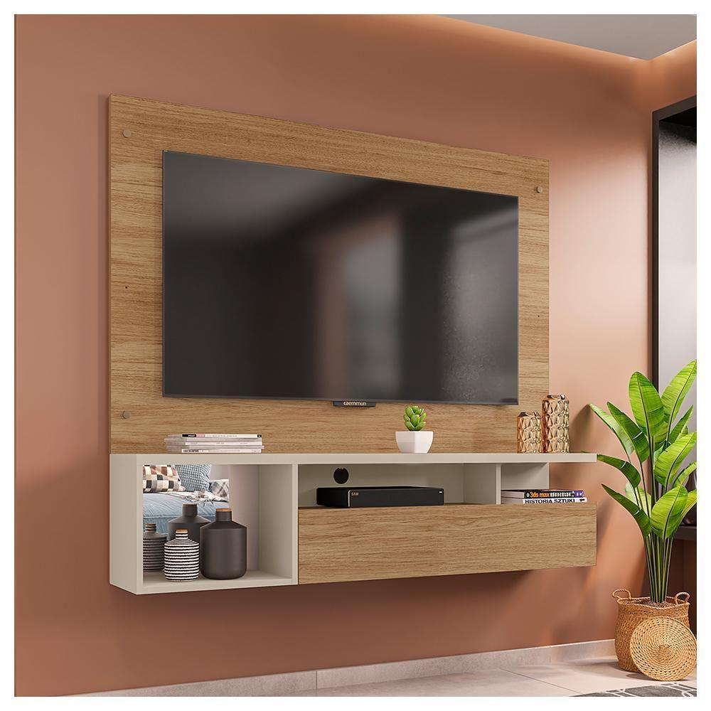 Painel Bancada Para Tv Até 55 Polegadas Black Marrom Caemmun - 4