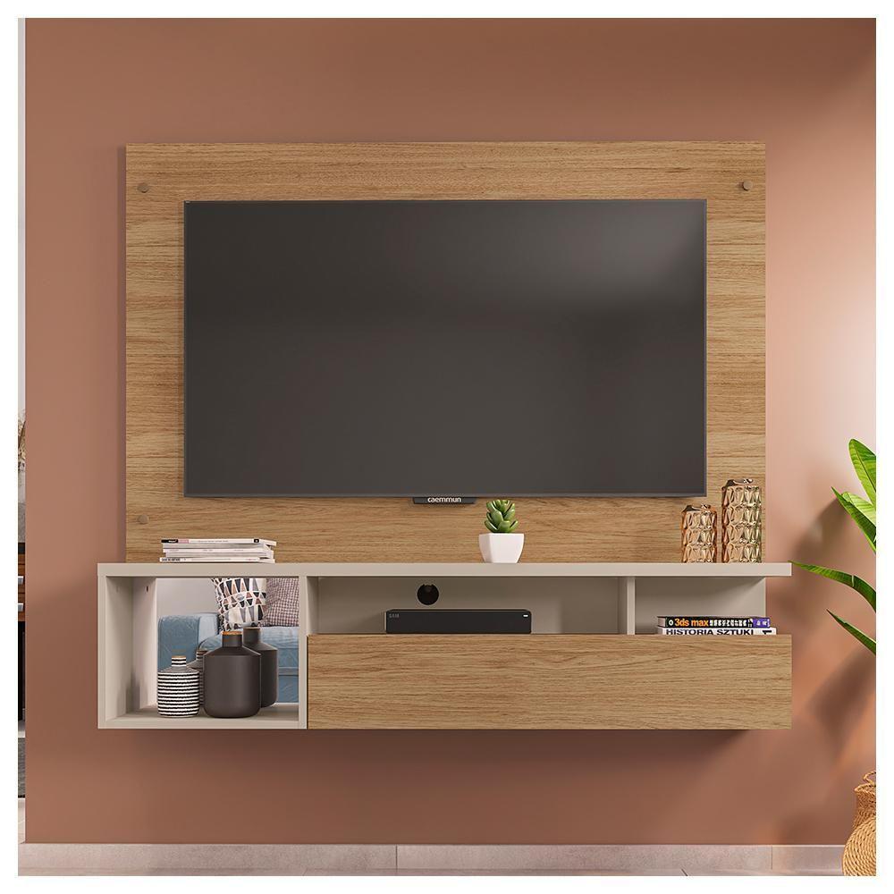 Painel Bancada Para Tv Até 55 Polegadas Black Marrom Caemmun - 5