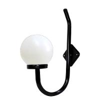 Luminária Globo Braço Curvo De Parede Alumínio Preto 56X20Cm - 1