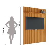 Painel Para Tv Até 70 Polegadas 1,80x2,40m Ripado Com Prateleira Arbo Cedro Edn Nature - 2