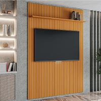 Painel Para Tv Até 70 Polegadas 1,80x2,40m Ripado Com Prateleira Arbo Cedro Edn Nature - 3