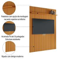 Painel Para Tv Até 70 Polegadas 1,80x2,40m Ripado Com Prateleira Arbo Cedro Edn Nature - 6