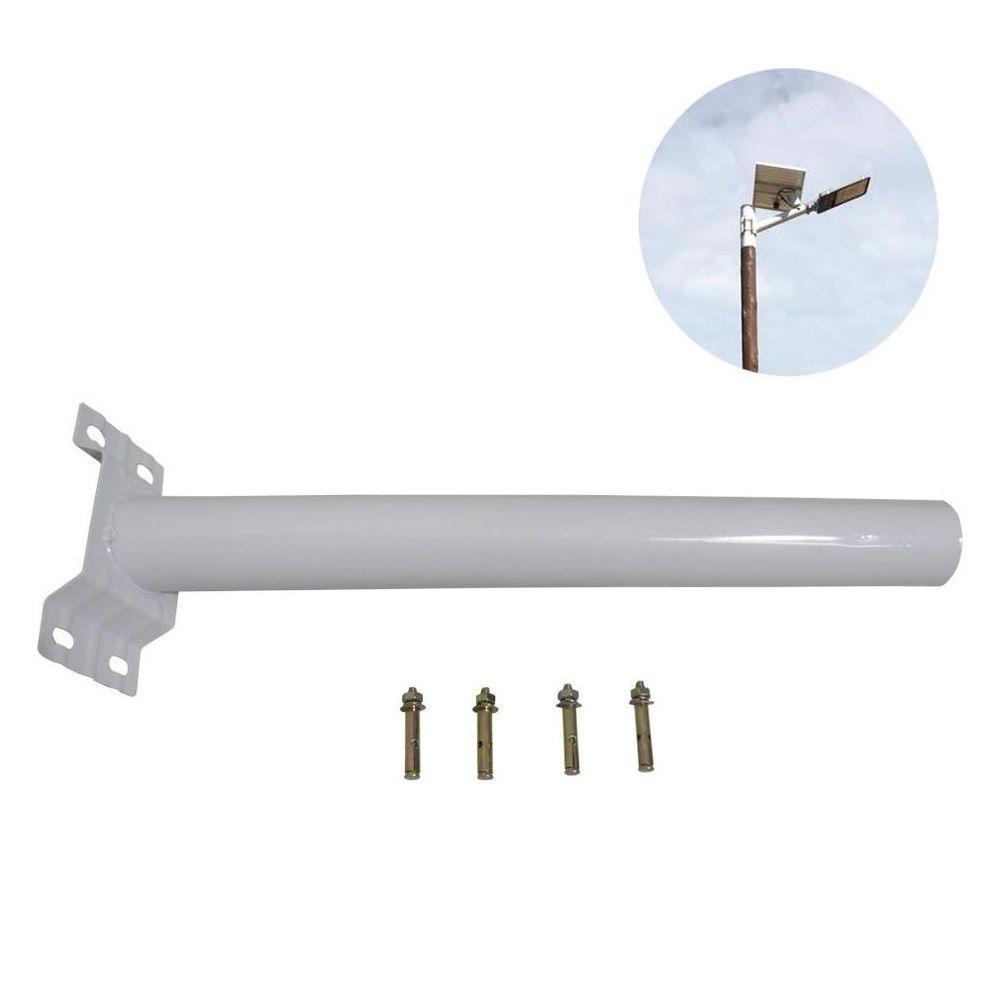 Suporte Barra Luminaria Solar 8 Und Rua Poste Aço Quintal - 5