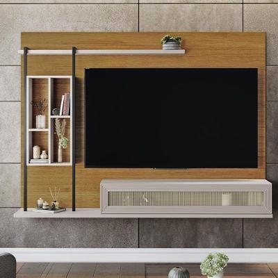 Painel Tv Autentico Sala 60'' Com 1 Porta Basculante Cinamomo/Off White Cinamomo/Off White
