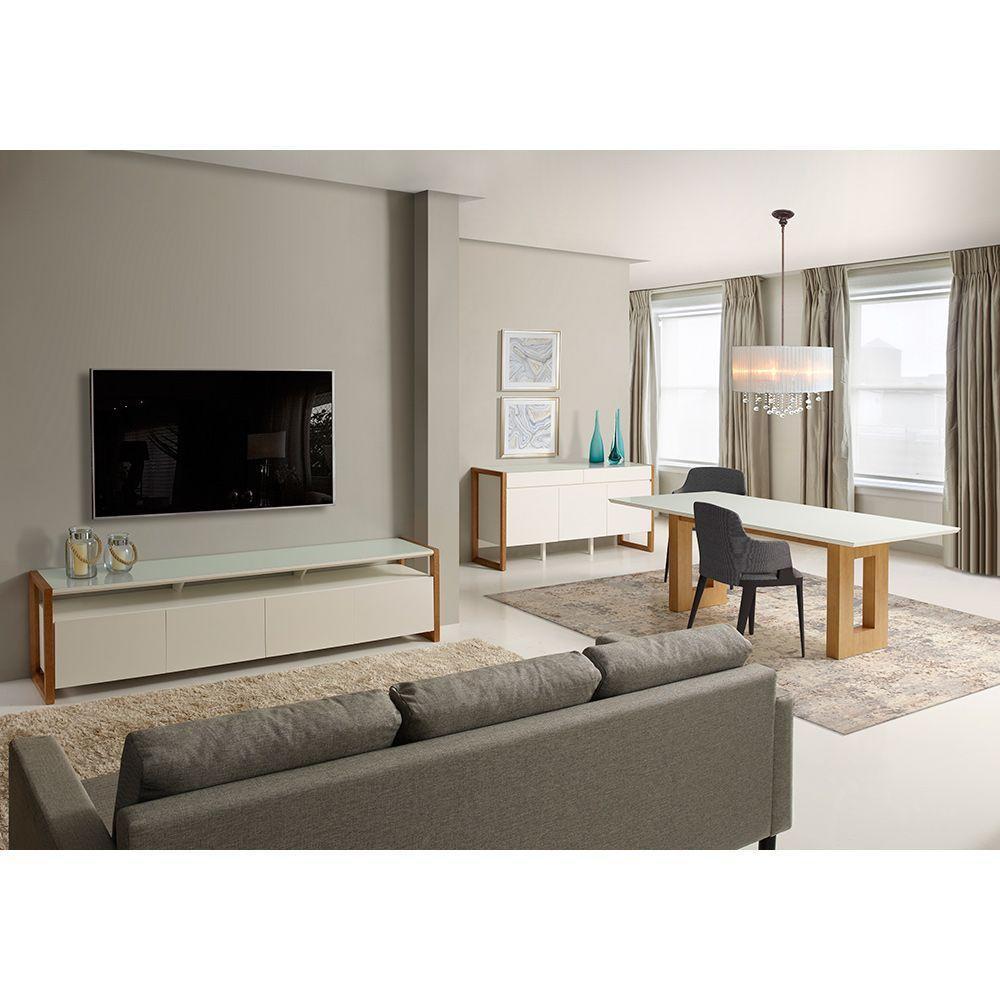 Rack Quadro 3 E 4 Gavetas Largura 180cm 6158 Capuccino - 5