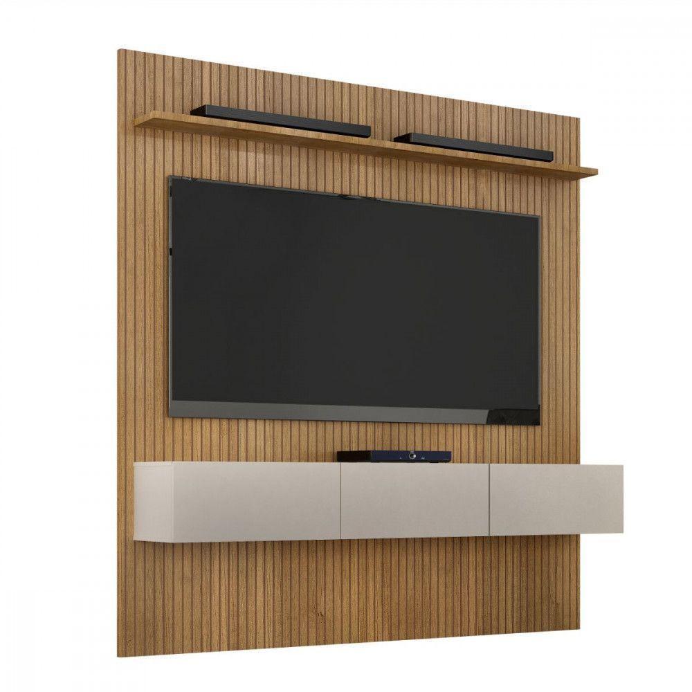 Estante Home Curitiba Para Tv De Até 60 Polegadas Cinamomo Com Off White Valdemoveis Cinamomo Com Off White - 1