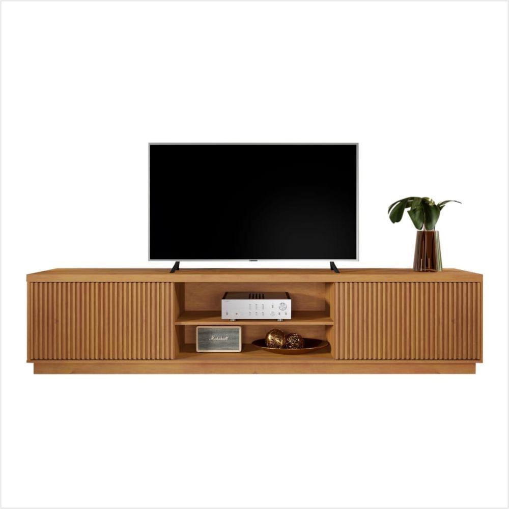 Rack Arezzo 2 Portas Tv Até 75 Polegadas Mavaular naturalle - 2