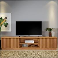 Rack Arezzo 2 Portas Tv Até 75 Polegadas Mavaular naturalle