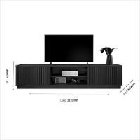 Rack Arezzo 2 Portas Tv Até 75 Polegadas Mavaular naturalle - 5