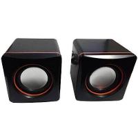 2 Caixinhas de Som Pc Notebook Mini Compacta Cor Preto Usb - 1
