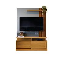 Home Para Tv Com Prateleira Ibirapuera Tauari Ripado Cinza Perolizado - 3