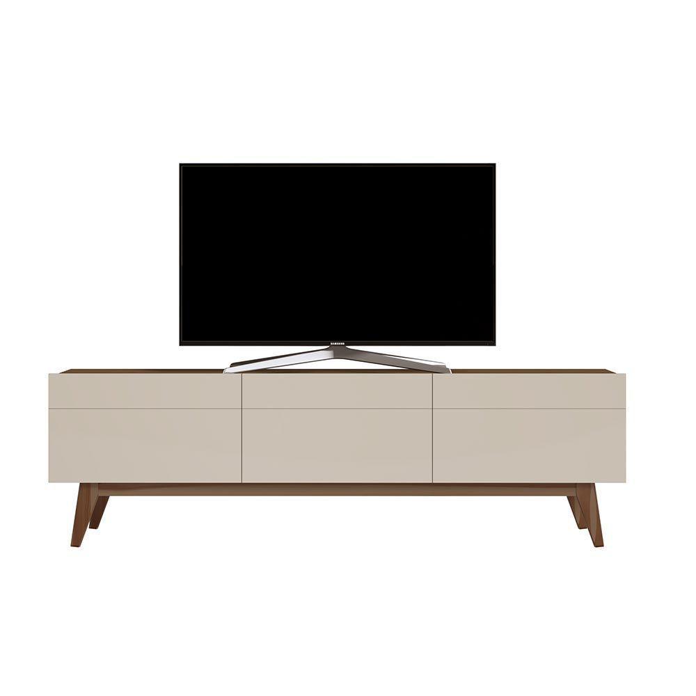 Rack Bancada 3 Gavetas 180cm Amy Off White/freijó - 3