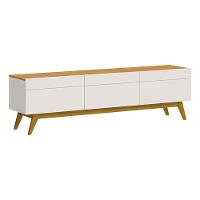 Rack Bancada 3 Gavetas 218cm Amy Off White/nature - 1