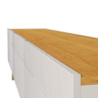 Rack Bancada 3 Gavetas 218cm Amy Off White/nature - 3
