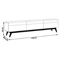 Rack Bancada 3 Gavetas 218cm Amy Off White/nature - 8