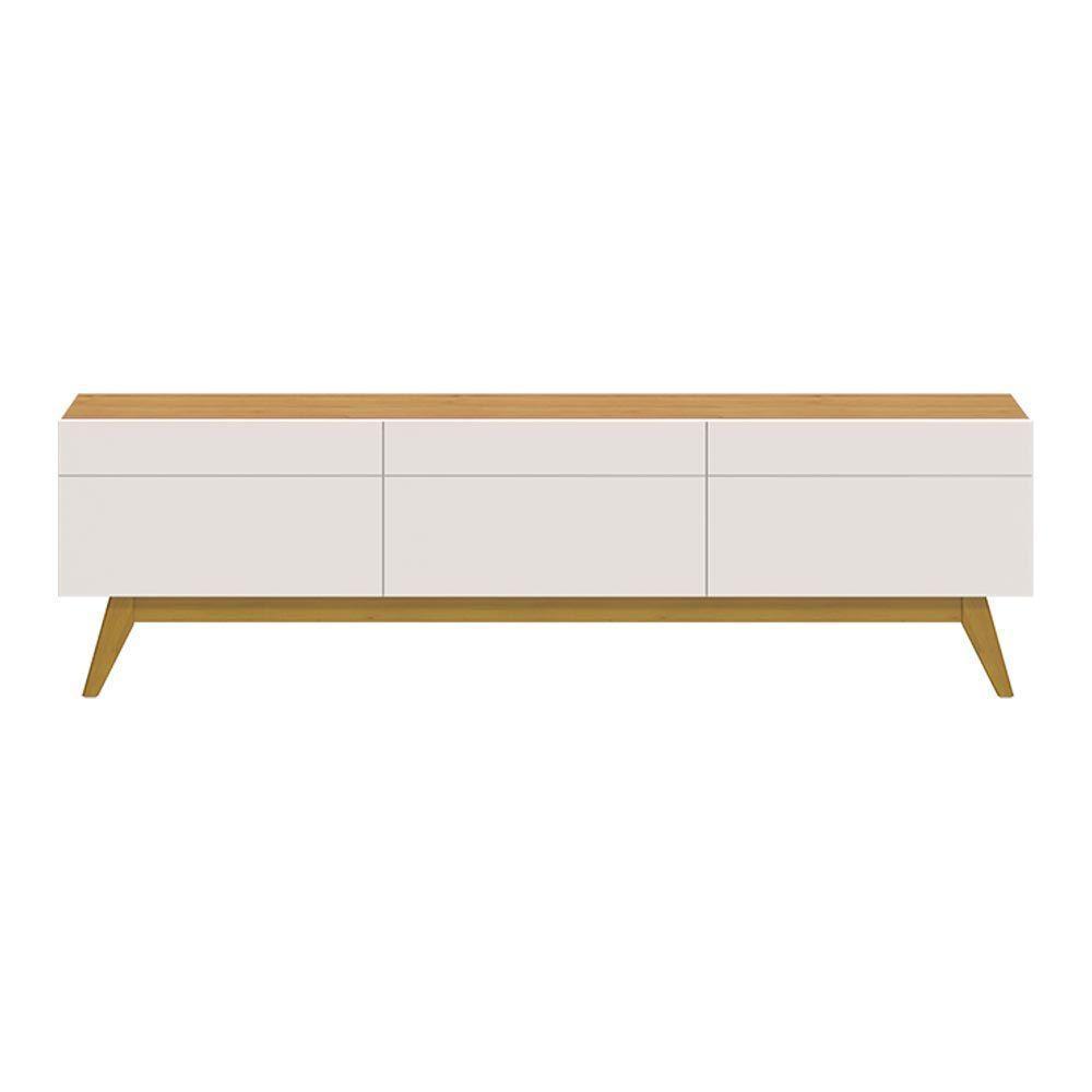 Rack Bancada 3 Gavetas 180cm Amy Off White/nature - 4