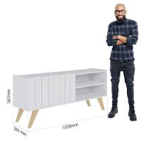 Rack Para Tv Até 50" Space Moov Branco Fosco - 7