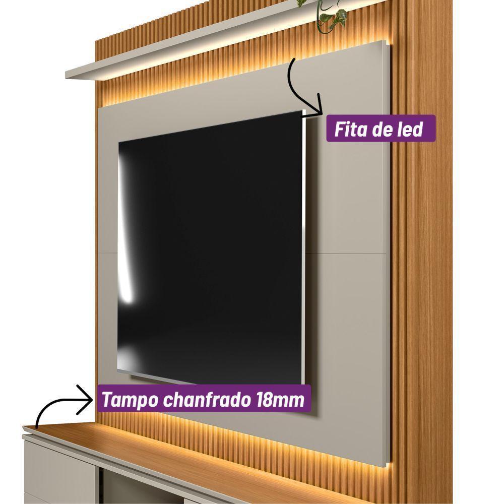 Home Para Tv Ate 75 Polegadas Com Led Clark Nature Off-white - 3