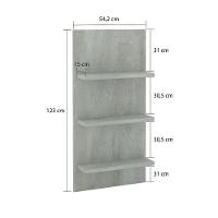 Bancada Mesa Gourmet Para Cozinh e Painel Suprema Concreto - 3