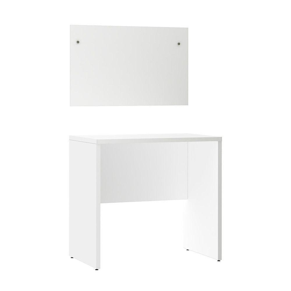 Escrivaninha Multiuso Compact e Painel 80cm Prime Branco - 1