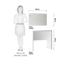 Escrivaninha Multiuso Compact e Painel 80cm Prime Branco - 10