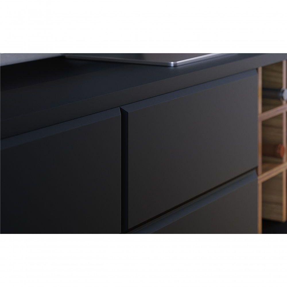 Rack Para Tv Ate 70 Polegadas Isabel Preto Fosco Noce Milano - 3