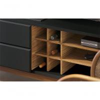 Rack Para Tv Ate 70 Polegadas Isabel Preto Fosco Noce Milano