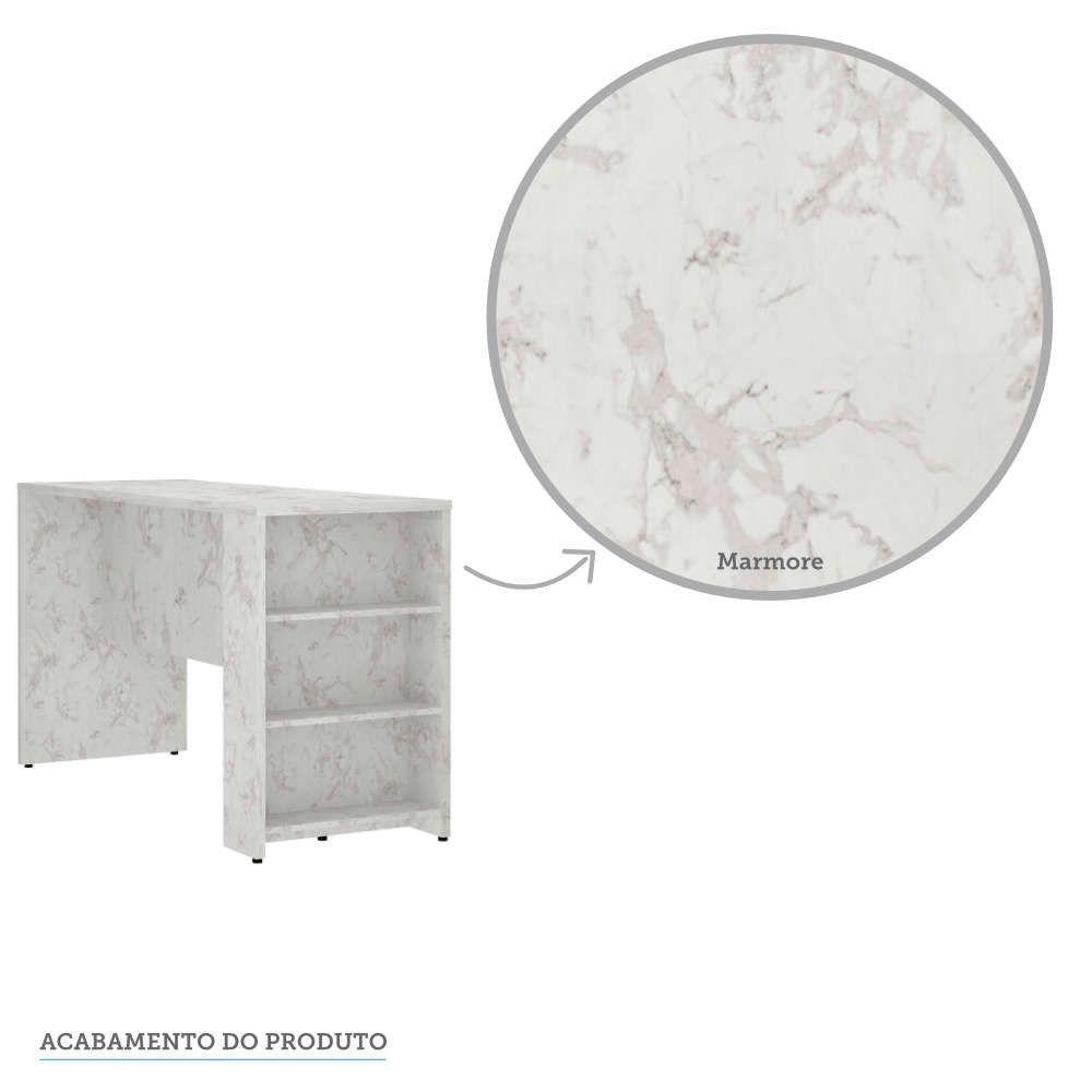 Bancada Mesa Gourmet Para Cozinh e Painel Suprema Marmore Bp - 2