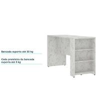 Bancada Mesa Gourmet Para Cozinh e Painel Suprema Marmore Bp - 7