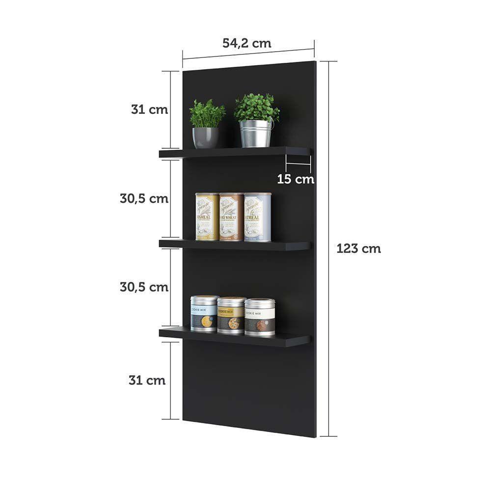 Bancada Mesa Gourmet Para Cozinh e Painel Suprema Preto - 3