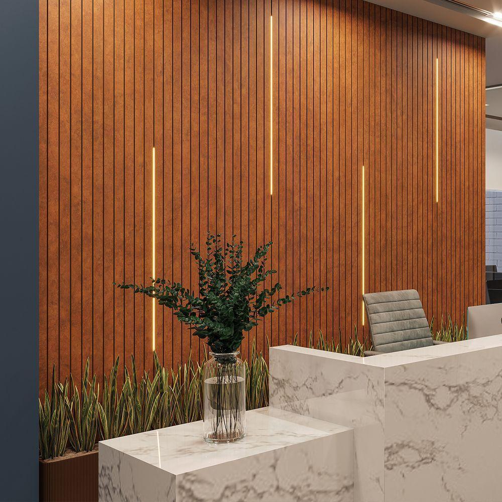 Painel Ripado Eva Laminado Autocolante 10cm Urban Plus Bronze Metro - 3