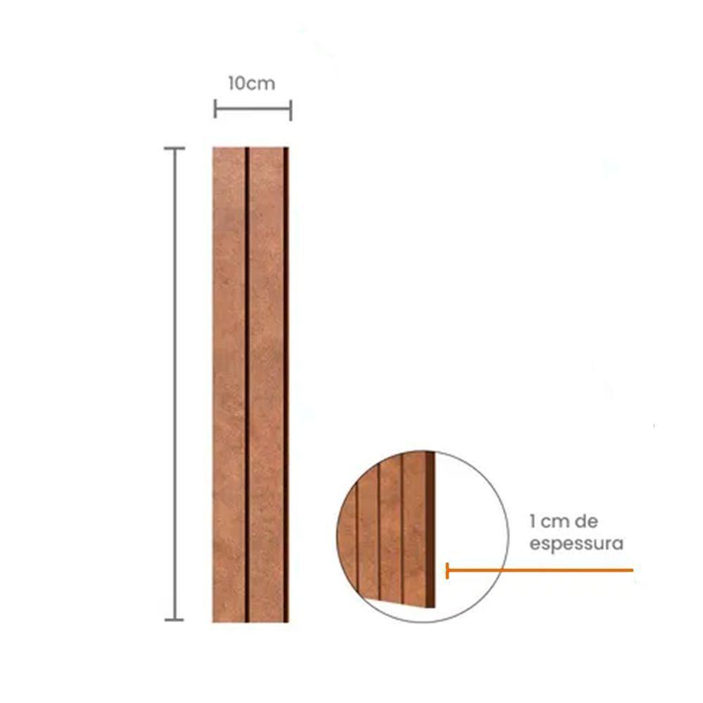 Painel Ripado Eva Laminado Autocolante 10cm Urban Plus Bronze Metro - 4