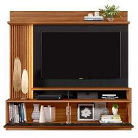 Home Nt1295 183cm Para Tv Até 60" Com Detalhe Ripado E Pés Notável Freijó Trend Com Preto Tx - 5