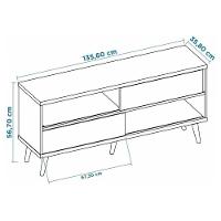 Bancada 135cm Para Tv Até 50 Polegadas Nt1180 Notável Freijo Trend Com Off White - 3