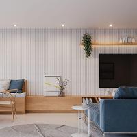 Painel Ripado Eva Laminado Autocolante 10cm Urban Plus Metro M² White Com Textura Branco - 3