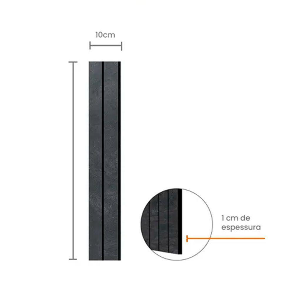 Painel Ripado Eva Laminado Autocolante 10cm Urban Plus Black Metro - 5