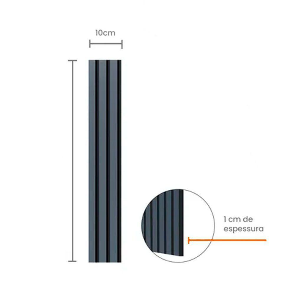 Painel Ripado Eva Laminado Autocolante 10cm Urban Metro M² Blue Com Textura Azul - 4