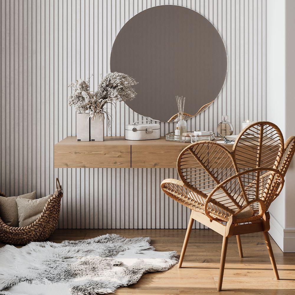 Painel Ripado Eva Laminado Autocolante 10cm Urban Metro M² White Com Textura Branco - 3