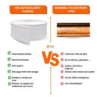 Painel Ripado Eva Laminado Autocolante 10cm Play Plus Metro M² Rosa - 2