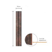 Painel Ripado Eva Laminado Autocolante 10cm Urban Plus Metro M² Corten Com Textura Amadeirado