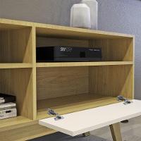 Rack Para Tv Até 50 Polegadas 1 Porta Houston Valdemóveis Cinamomo/off White - 3