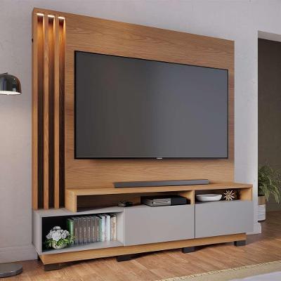 Estante Home Sala De Estar 180cm Filipina Led Freijó/cinza G73 - Gran Belo