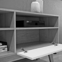 Rack Para Tv Até 50 Polegadas 1 Porta Houston Valdemóveis Chocolate/off White - 3