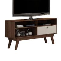 Rack Para Tv Até 50 Polegadas 1 Porta Houston Valdemóveis Chocolate/off White - 8