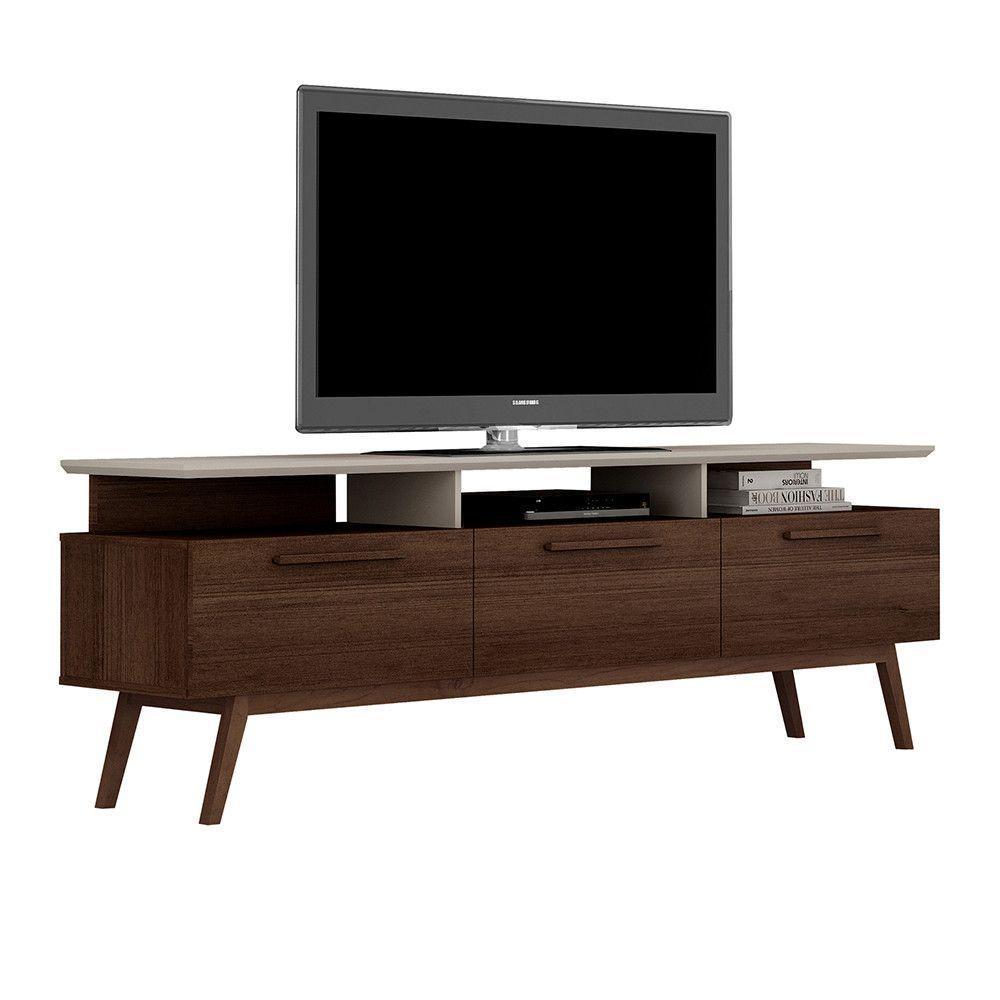 Rack Para Tv Até 70 Polegadas 1 Porta São Paulo Valdemóveis Chocolate/off White - 6
