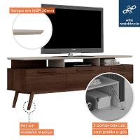 Rack Para Tv Até 70 Polegadas 1 Porta São Paulo Valdemóveis Chocolate/off White