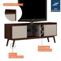Rack Para Tv Até 60 Polegadas 2 Porta Rio De Janeiro Valdemóveis Chocolate/off White - 2