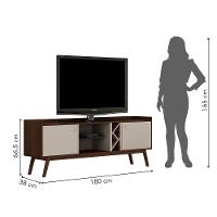 Rack Para Tv Até 60 Polegadas 2 Porta Rio De Janeiro Valdemóveis Chocolate/off White - 6