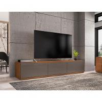 Rack Para Tv Mônaco Com Gaveta Cinza Perola Noce - 2