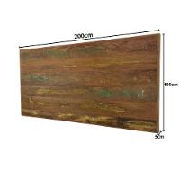 Painel Em Madeira De Demolição Com Tinta Pátina 2m X 1m Sudeste Rústico - 2